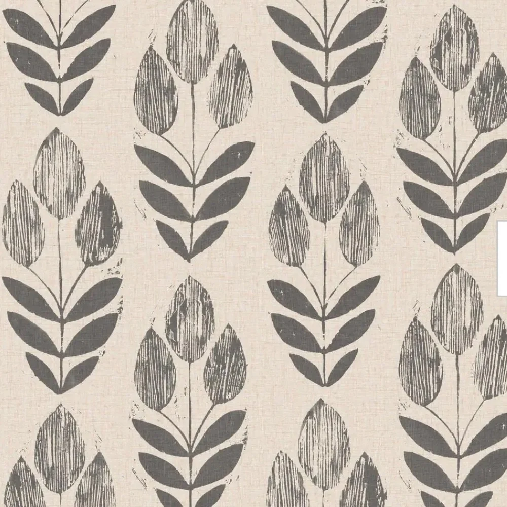 NUWALLPAPER NWT folk tulip peel and stick wallpaper —neutral